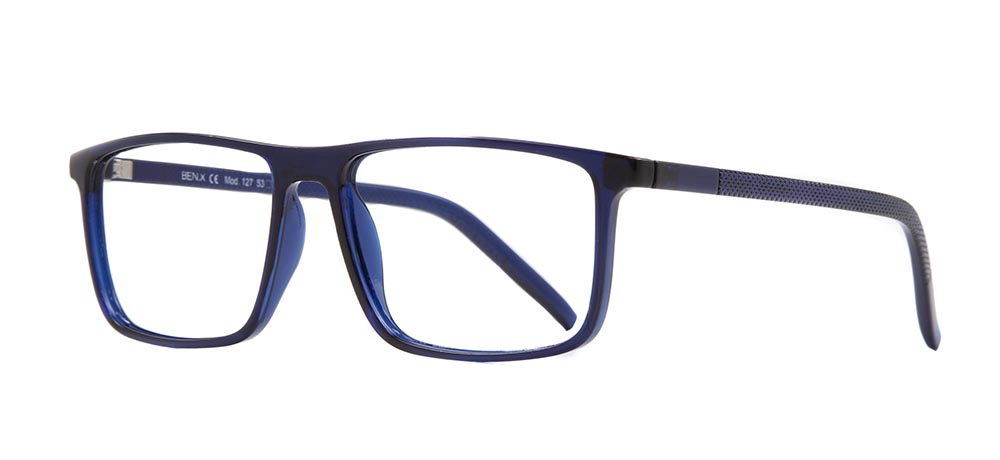 BENX CLASSIC Eyeglasses Teenage,,Adult Man Rectangular Full-Rimmed Grilamid (TR90) Unfiltered BXGRL127-118