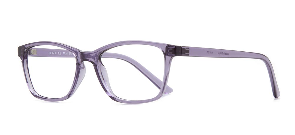 BENX Eyeglasses Teenage,Adult Woman Rectangular Full-Rimmed Grilamid (TR90) Unfiltered BXGRL210-158