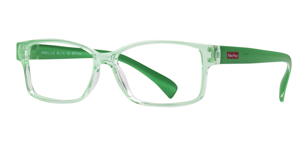 FISHER PRICE Eyeglasses Kid Man,Woman,Unisex Rectangular Full-Rimmed Greenline BIO Unfiltered FPM013-C.02